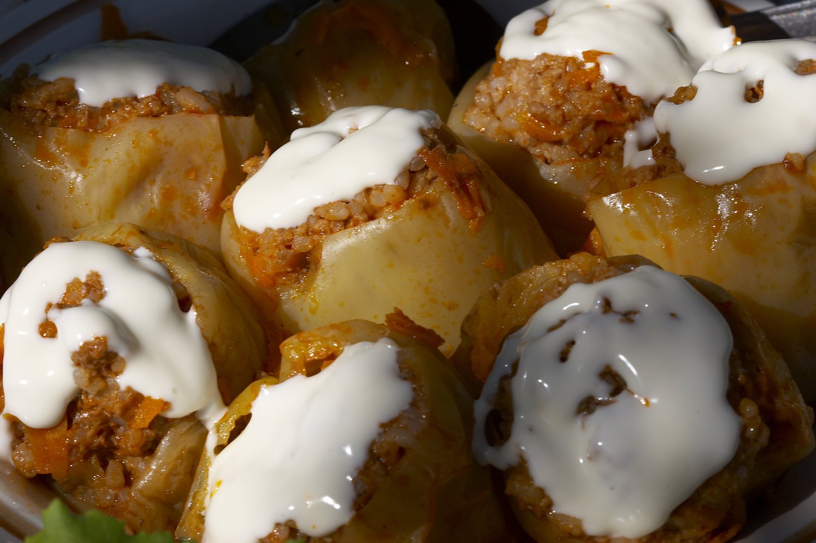 stuffed-peppers with yogurt