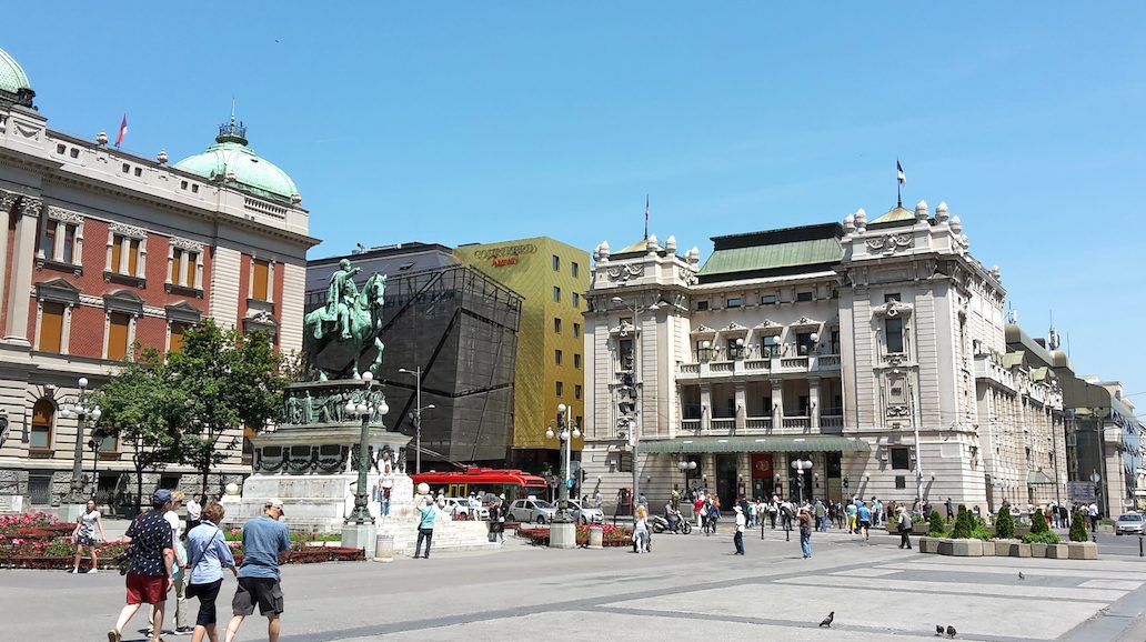 republic square in belgrade