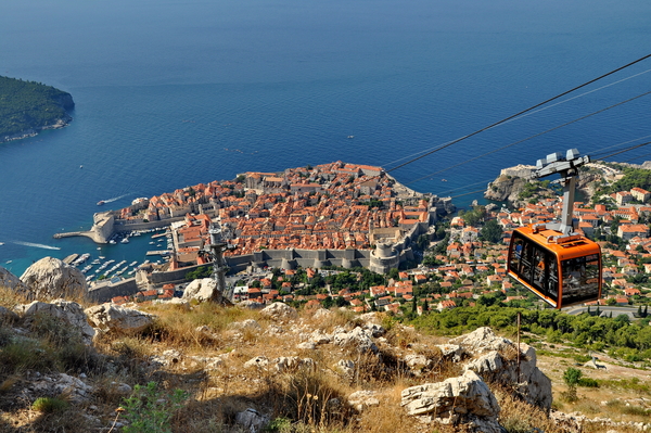 cable car view of dubrovnik