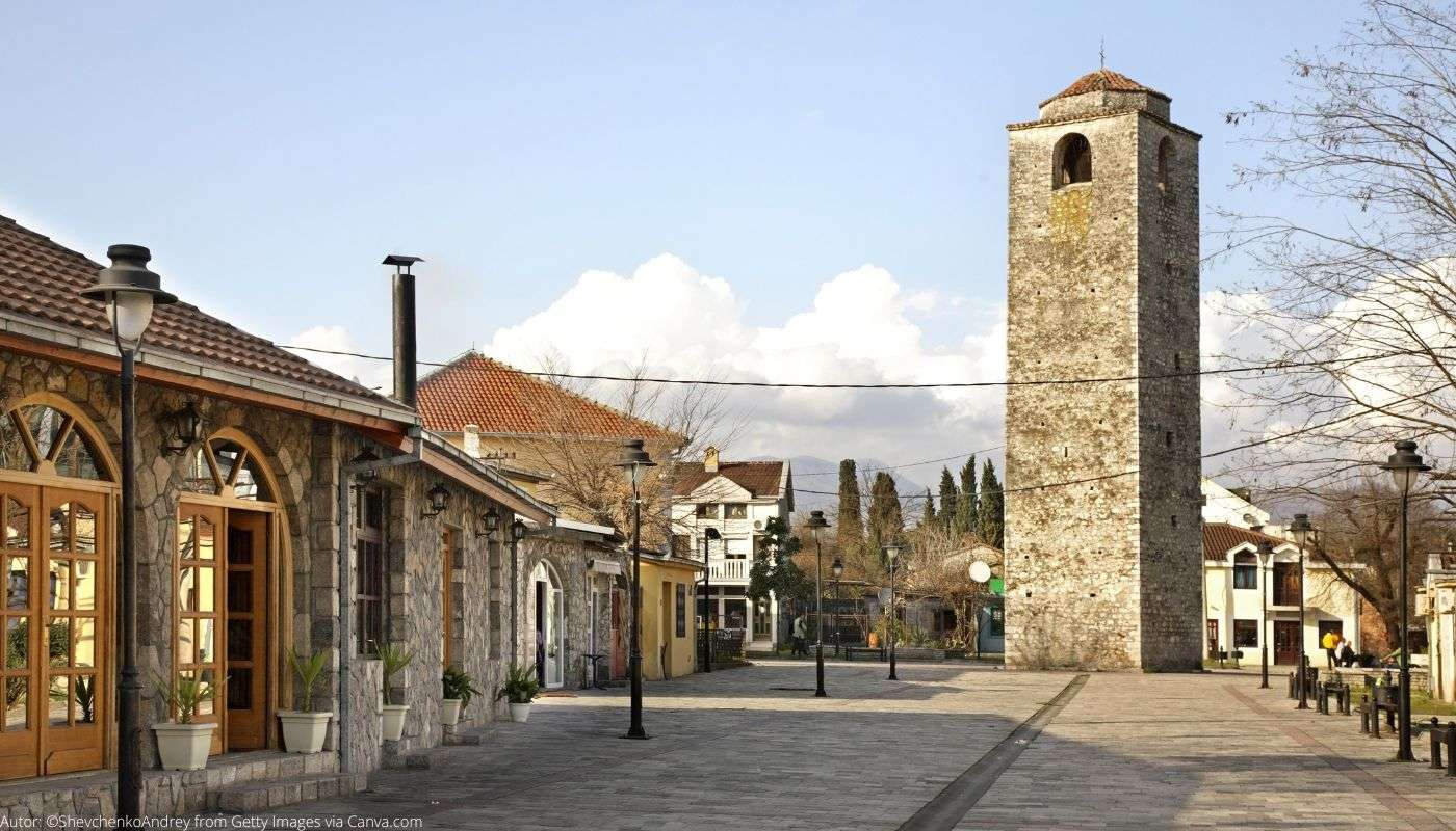 Old town in Podgorica. 