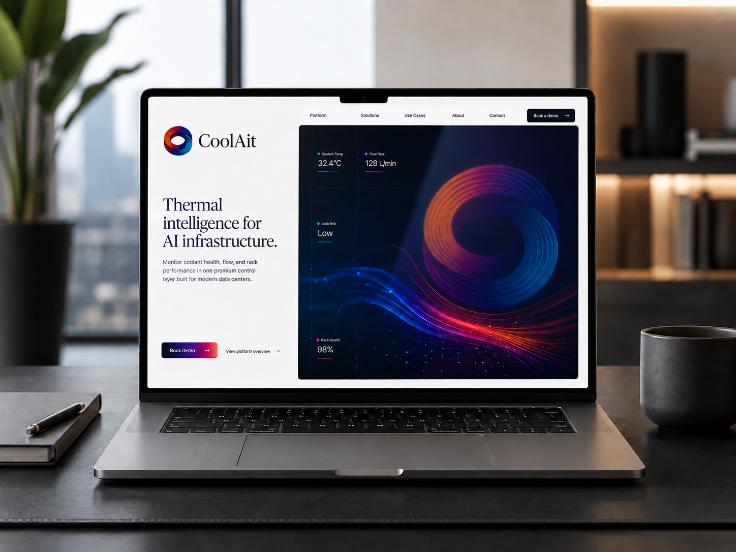 landing page for an ai infrastructure company