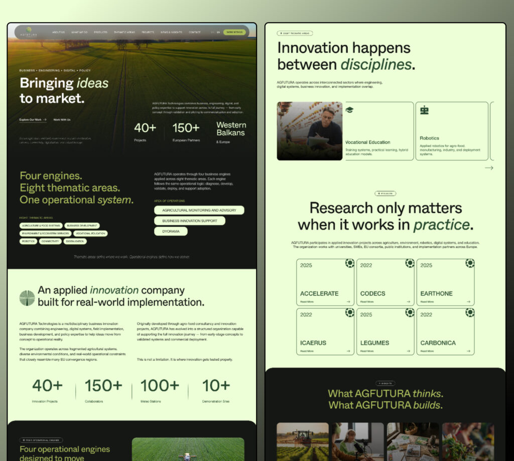 agritech website design