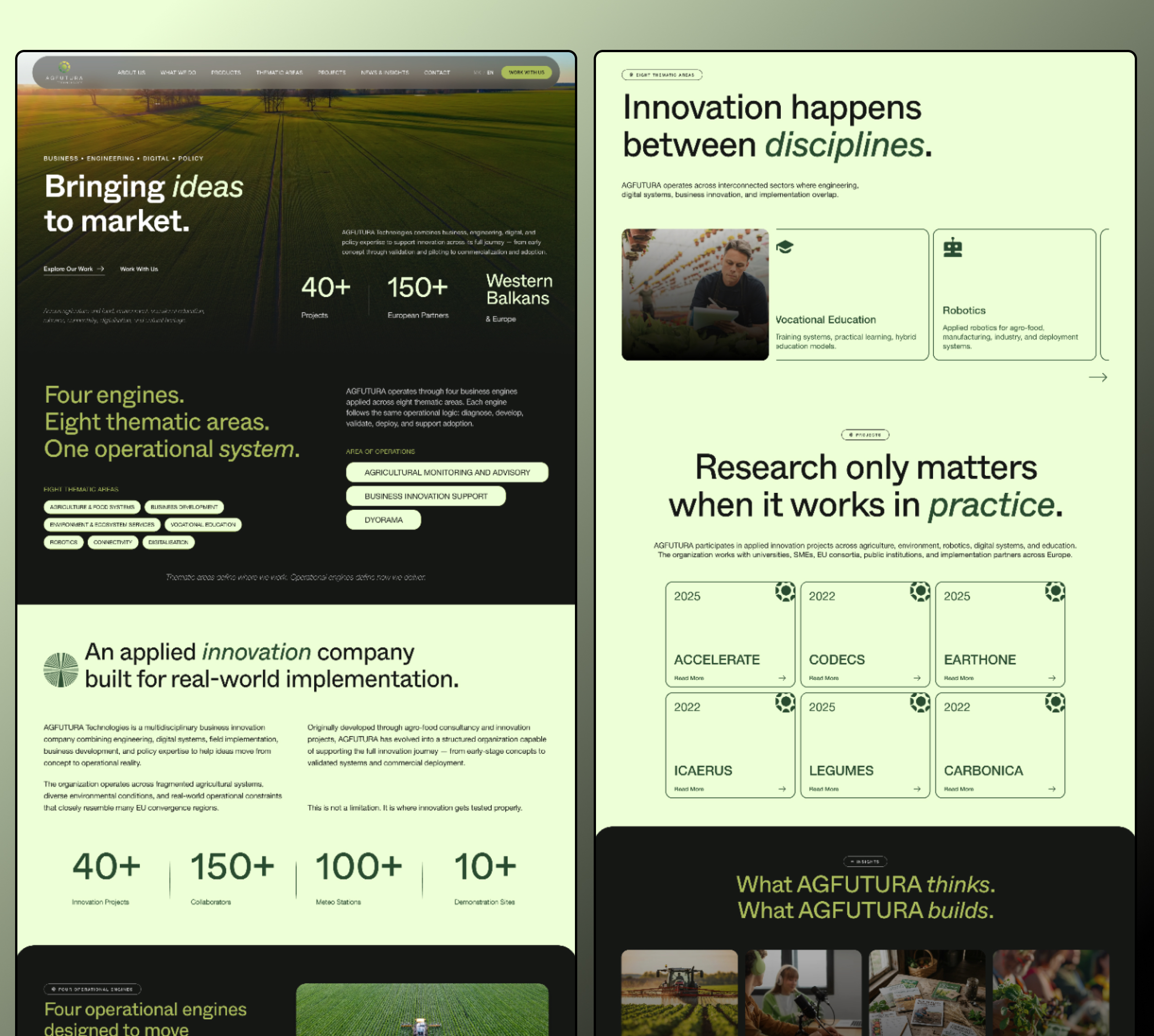 agritech website design